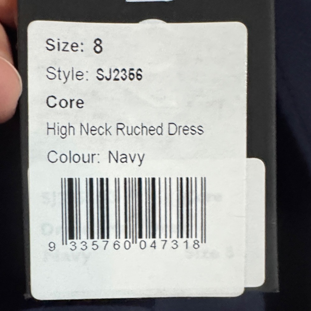 NEW SHONA JOY Draped Halter Tulip DRESS Size 8 $280 Navy NORDSTROM - Picture 2 of 6